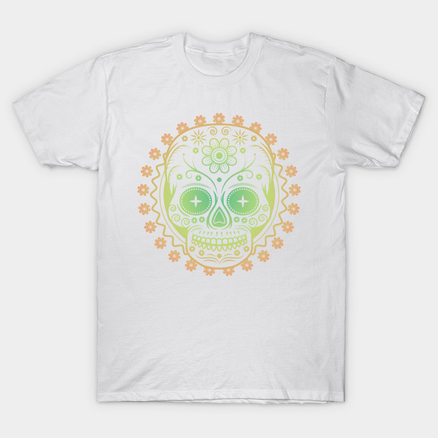 Geometric Sugar Skull Tattoo Graphic T-Shirt-TOZ